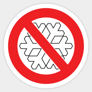 Snowflake Free Zone Sticker